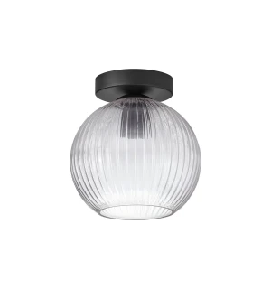 Lampa sufitowa CANICA czarny, szkło transparentne Ø20 E27 8421797898694 - MDC