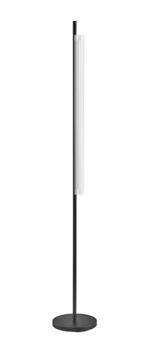 Lampa podłogowa OSLO czarny mat LED 20W 3000K szkło transparentne, ściemnialna 8421797805098 - MDC