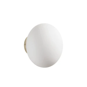 Lampa ścienna PRESS mosiądz mat 1xE27 szkło mleczne 8421797895242 - MDC