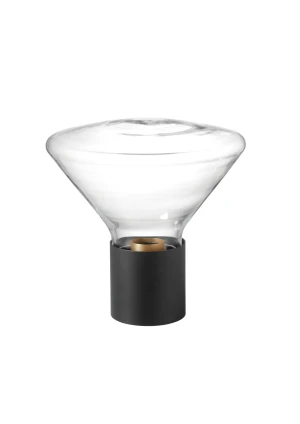 Lampa stołowa DELTA czarny mat E27 szkło transparentne 8421797806996 - MDC