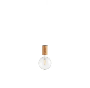 Lampa wisząca KOPA bez podufitki, czarny mat, drewniany naturalny 1xE27 (podsufitka kod 589159100) 8421797504090 - MDC
