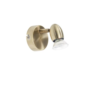 Lampa ścienna/sufitowa OUVI 1xGU10 mosiądz antyczny 8421797701048 - MDC