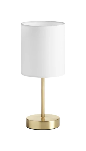 Lampa stołowa SET XS mosiądz mat 1xE14 abażur biały 8421797892258 - MDC