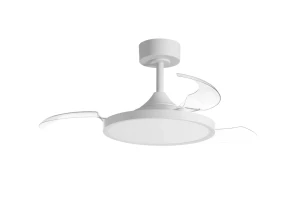 Wentylator CORFU XS biały Ø91 DC 30W 3A LED 36W CCT zmienna barwa, pilot 8421797992187 - MDC