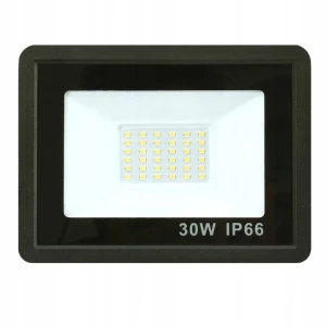 Halogen naświetlacz czarny LED bez czujnika ruchu 30W neutralna 4000K IP66 337 - Decorativi