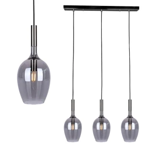 Lampa wisząca szklana LUGANO SMOKED 3xE14 ML8814 - Milagro