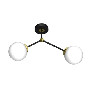 Lampa sufitowa loft JOY BLACK - GOLD 2xE14 MLP7459-Milagro