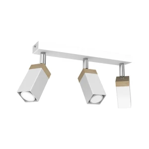 Lampa sufitowa SOLO SAWN WHITE - PATINATED WOOD 3x mini GU10 MLP7479-Milagro