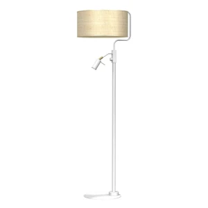 Lampa podłogowa MARSHALL WHITE - RATTAN 1xE27 + 1x mini GU10 MLP7492-Milagro