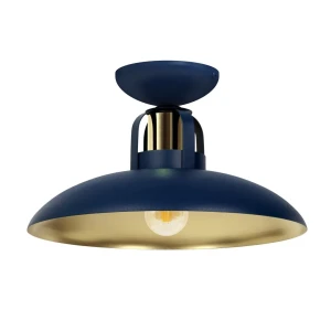 Lampa sufitowa loft FELIX NAVY BLUE-GOLD 1xE27 MLP7713-Milagro