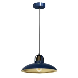 Lampa loft wisząca FELIX NAVY BLUE-GOLD 1xE27 MLP7714-Milagro