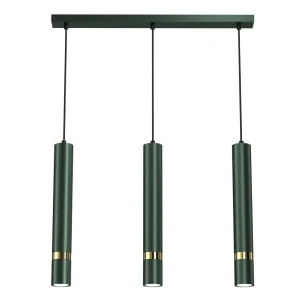 Lampa nad stół wisząca nowoczesna JOKER GREEN-GOLD 3xGU10 MLP7721-Milagro