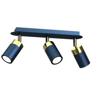 Lampa sufitowa JOKER NAVY BLUE-GOLD 3xGU10 MLP7724-Milagro