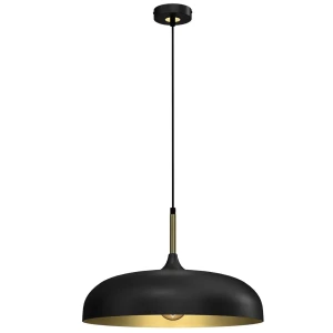 Lampa loft wisząca LINCOLN BLACK-GOLD 1xE27 45cm MLP7898-Milagro