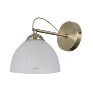 Kinkiet mosiężny z matowym kloszem WL-40623-1-AB z serii Moreti - Lampy Italux