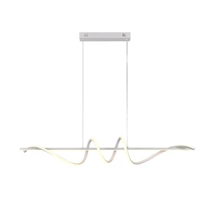 Lampa wisząca LED biała metalowa spiralna 100cm PND-24154-WH z serii BASTELO - Lampy Italux