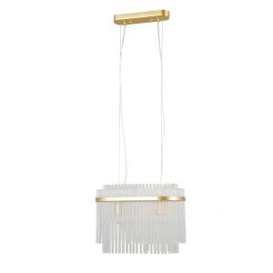 Lampa wisząca złota szklana 2-punktowa PND-40929-2A-GD z serii Bonte - Lampy Italux