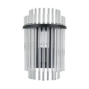 Kinkiet czarny metalowy ze szklanymi prętami WL-40929-1A-BK z serii Bonte - Lampy Italux