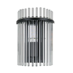 Kinkiet czarny metalowy ze szklanymi prętami WL-40930-1A-BK z serii Merto - Lampy Italux