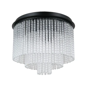 Plafon szklany czarny 7-punktowy PLF-40931-7A-BK z serii Naute - Lampy Italux