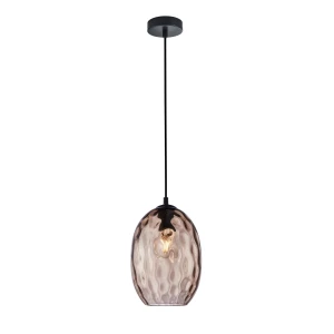 Lampa wisząca szklana dymiona czarna PND-3031-1-BK-CF z serii Novala - Lampy Italux
