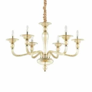 Żyrandol DANIELI SP6 AMBRA 159942 - Ideal Lux