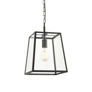 Lampa wisząca czarna metalowa szklana 1-punktowa 101541 z serii Hurst - Endon Lighting