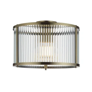Plafon szklany mosiężny okrągły 26cm 106265 z serii RIDGETON - Endon Lighting