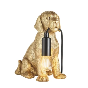 Lampa stołowa złota w kształcie psa 107364 z serii Labrador Puppy - Endon Lighting