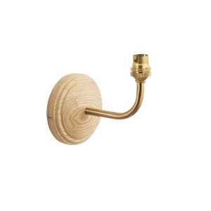 Kinkiet ścienny drewniany z mosiężnym ramieniem 115076 z serii Wood Arc - Endon Lighting