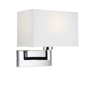 Kinkiet ścienny biały z tkaniny chromowany 96751-CH z serii Piccolo - Endon Lighting