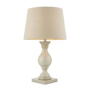 Lampa stołowa kremowa drewniana z tkaninowym kloszem MARSHAM-TLTA z serii MARSHAM - Endon Lighting
