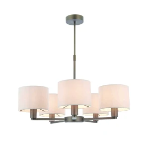 Lampa wisząca 5-punktowa brązowa z białymi abażurami 73017 z serii Daley - Endon Lighting
