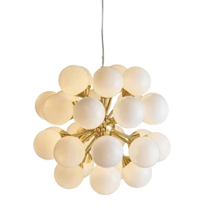 Lampa wisząca złota 28-punktowa z białymi kulami 76499 z serii OSCAR - Endon Lighting
