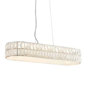 Lampa wisząca owalna kryształowa chromowana 67cm 76514 z serii Verina - Endon Lighting