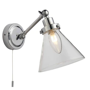 Kinkiet łazienkowy chromowany szklany IP44 93853 z serii Faraday - Endon Lighting