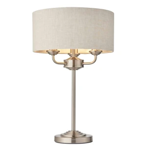 Lampa stołowa metalowa beżowa 3-punktowa 94369 z serii Highclere - Endon Lighting