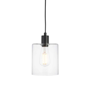 Lampa wisząca szklana przezroczysta czarna 15cm 95472 z serii Toledo - Endon Lighting