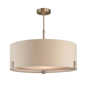 Lampa wisząca beżowa z tkaniny 3-punktowa 95834 z serii HAYFIELD - Endon Lighting