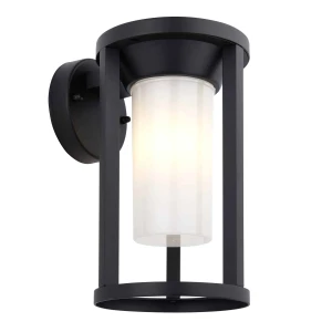 Kinkiet zewnętrzny czarny metalowy z białym kloszem 96916 z serii BRADEN - Endon Lighting