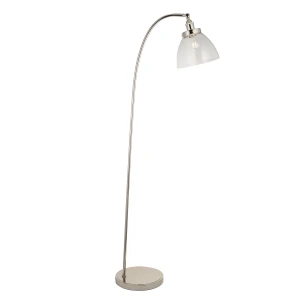 Lampa podłogowa metalowa niklowana z szklanym kloszem 97591 z serii Hansen - Endon Lighting