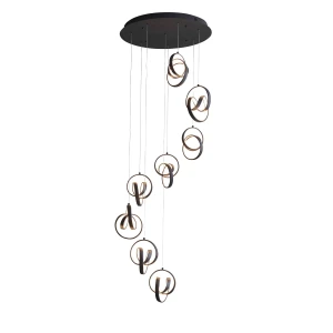 Lampa wisząca LED czarna 8-punktowa 57,5cm 97625 z serii Cosma - Endon Lighting
