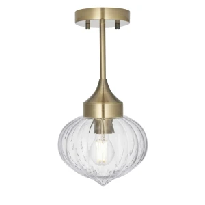 Lampa sufitowa mosiężna ze szklanym kloszem 97684 z serii Addington - Endon Lighting