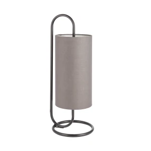 Lampa stołowa czarna metalowa z szarym abażurem 98087 z serii Klip - Endon Lighting
