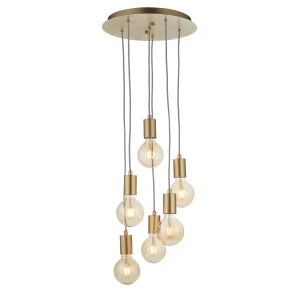 Lampa wisząca metalowa złota 6-punktowa 98136 z serii Studio - Endon Lighting