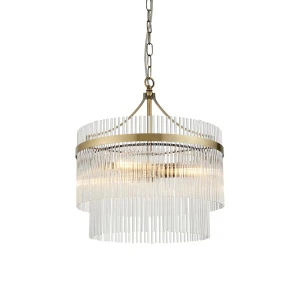 Lampa wisząca mosiężna szklana 3-punktowa 99167 z serii Marietta - Endon Lighting