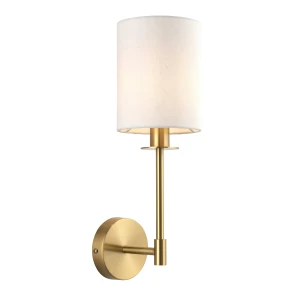 Kinkiet mosiężny z białym abażurem 99496 z serii Sancerre - Endon Lighting