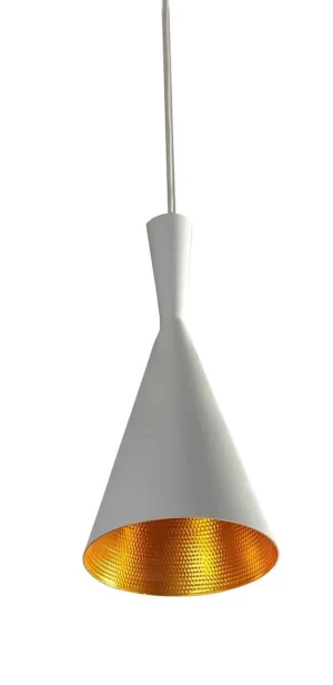 Azzardo Lampa wisząca metalowa biało-złota AZ1340 z serii VITA