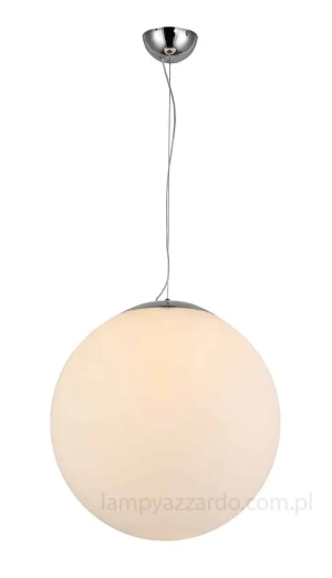 Azzardo Lampa wisząca szklana biała kula 50cm AZ1329 z serii WHITE BALL