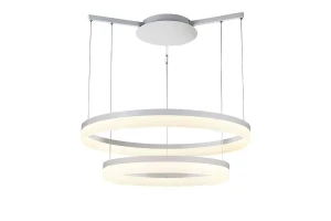 Azzardo Lampa wisząca LED biała metalowa 80cm AZ1295 z serii ZOLA